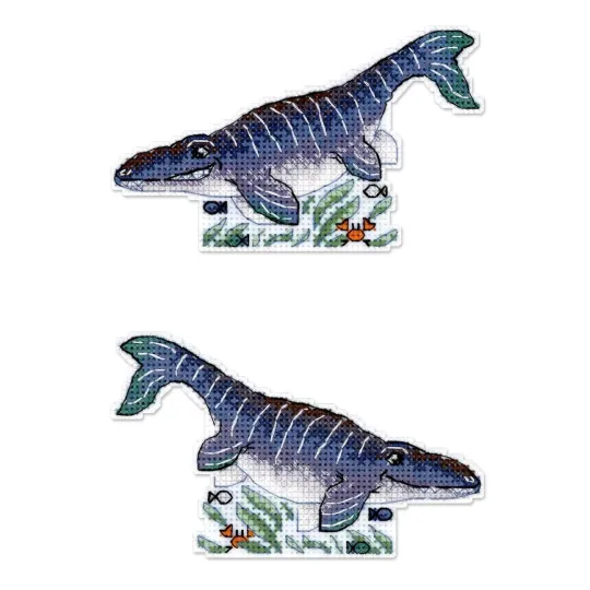 Cross stitch kit "Dinosaurs. Mosasaur" 8 x 12 cm SR-1348
