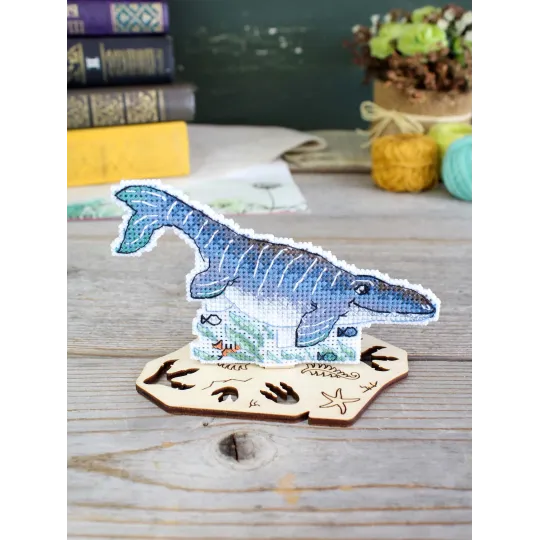 Kreuzstich-Set "Dinosaurier. Mosasaurus" 8 x 12 cm SR-1348