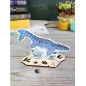 Cross stitch kit "Dinosaurs. Mosasaur" 8 x 12 cm SR-1348