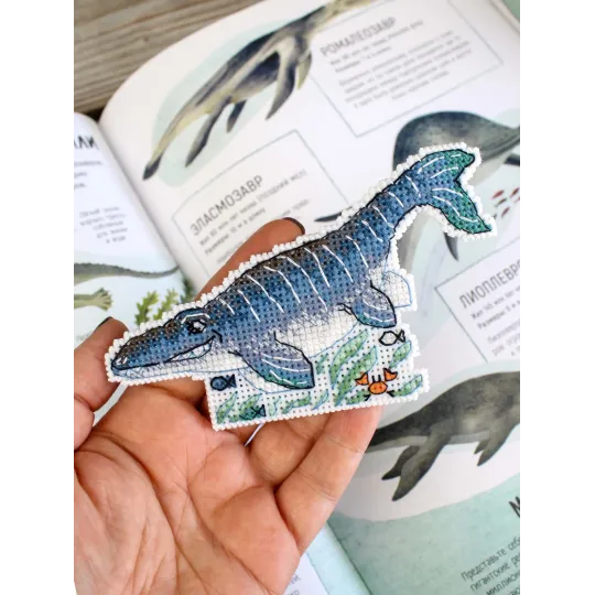 Kreuzstich-Set "Dinosaurier. Mosasaurus" 8 x 12 cm SR-1348