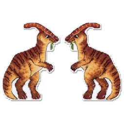 Kit point de croix "Dinosaures. Parasaurolophus" 12 x 9 cm SR-1340
