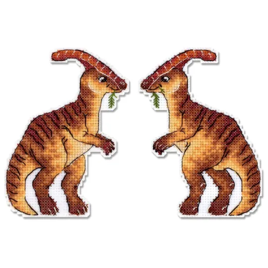 Cross stitch kit "Dinosaurs. Parasaurolophus" 12 x 9 cm SR-1340