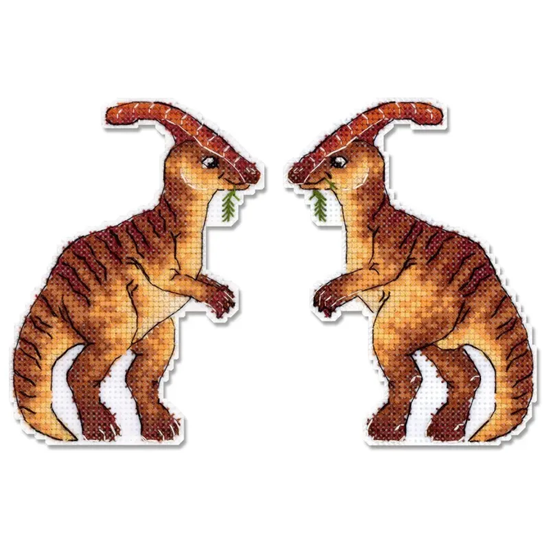 Siuvinėjimo kryželiu rinkinys "Dinozaurai. Parasaurolophus" 12 x 9 cm SR-1340