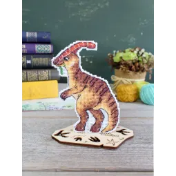 Kit point de croix "Dinosaures. Parasaurolophus" 12 x 9 cm SR-1340