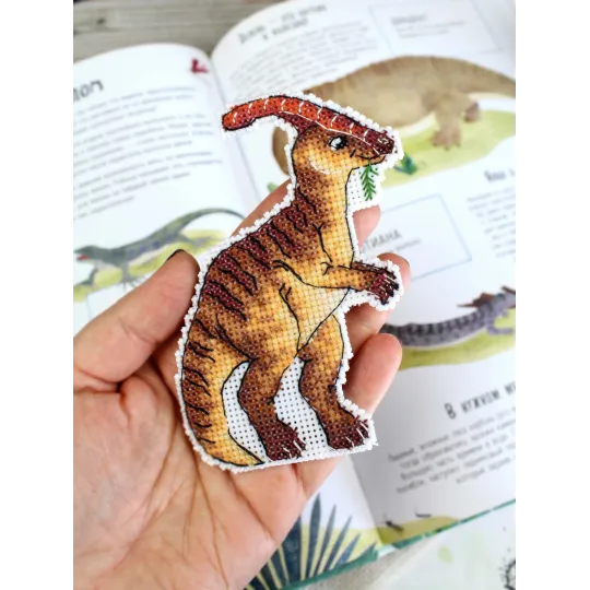 Kit point de croix "Dinosaures. Parasaurolophus" 12 x 9 cm SR-1340