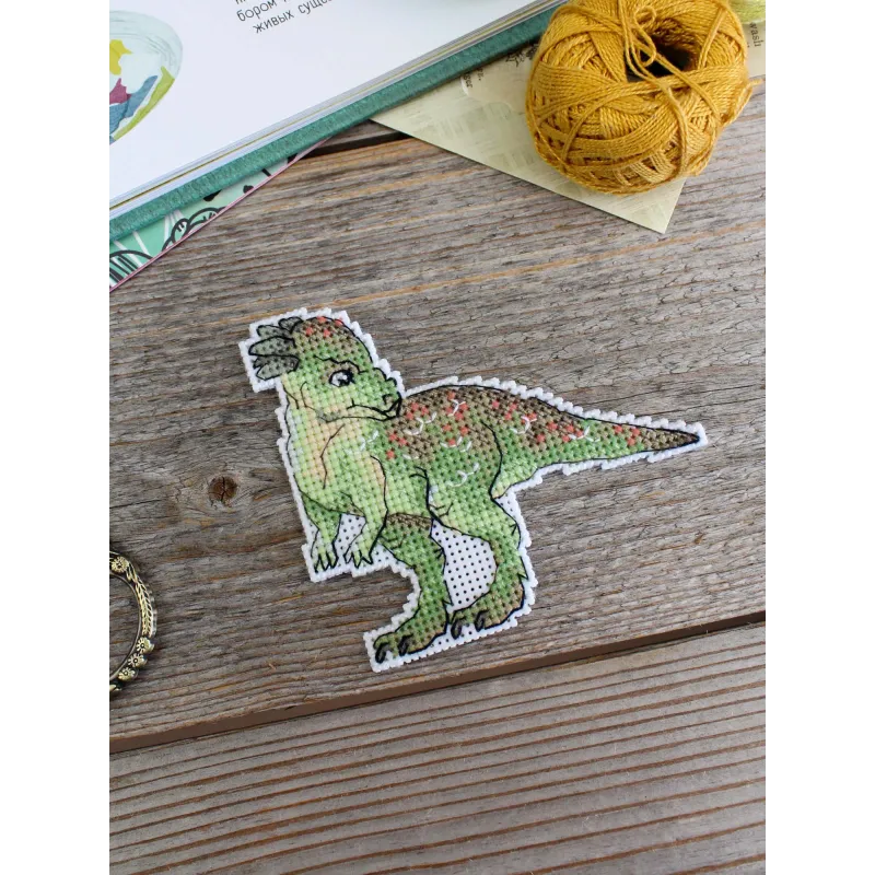 Kryželiu siuvinėjimo rinkinys "Dinozaurai. Pachycephalosaurus" 10 x 9 cm SR-1339