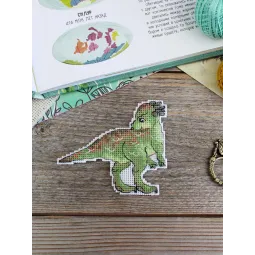 Cross stitch kit "Dinosaurs. Pachycephalosaurus" 10 x 9 cm SR-1339