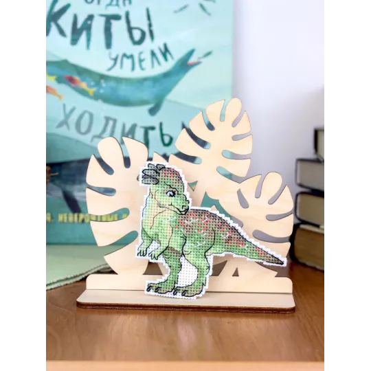 Cross stitch kit "Dinosaurs. Pachycephalosaurus" 10 x 9 cm SR-1339