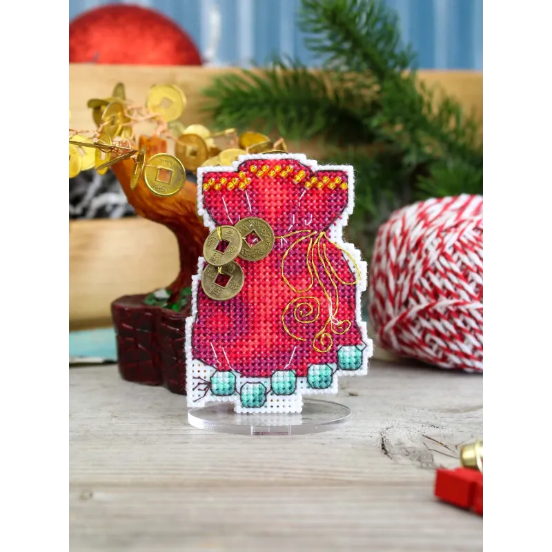 Cross stitch kit "Money bag" 8 x 6 cm SR-1323