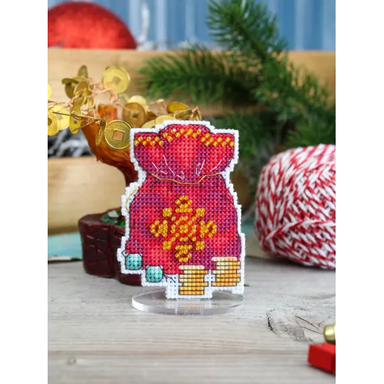 Cross stitch kit "Money bag" 8 x 6 cm SR-1323