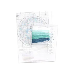 Cross stitch kit "Emerald Radiance" Christmas Ornament" 10 x 9 cm SR-1320