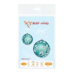 Cross stitch kit "Emerald Radiance" Christmas Ornament" 10 x 9 cm SR-1320