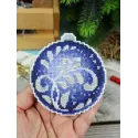 Cross stitch kit "Sapphire Radiance" Christmas Ornament" 10 x 9 cm SR-1319