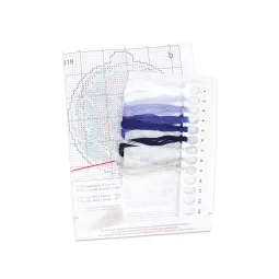Cross stitch kit "Sapphire Radiance" Christmas Ornament" 10 x 9 cm SR-1319