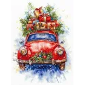 Kit de point de croix "Itinéraire du Nouvel An" 20*14 cm SNV-1027