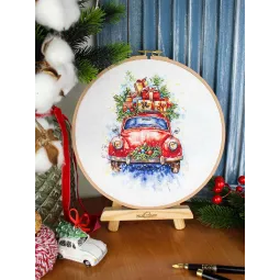 Cross stitch kit "New Year's Route" 20*14 cm SNV-1027