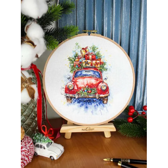 Cross stitch kit "New Year's Route" 20*14 cm SNV-1027
