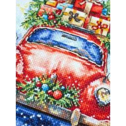 Cross stitch kit "New Year's Route" 20*14 cm SNV-1027