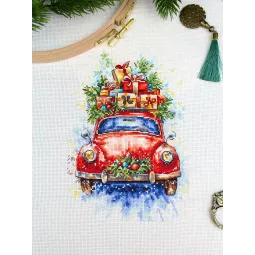 Cross stitch kit "New Year's Route" 20*14 cm SNV-1027