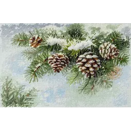 Kreuzstich-Set "Schneebedeckter Zweig" 18*26 cm SNV-1020