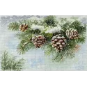 Kreuzstich-Set "Schneebedeckter Zweig" 18*26 cm SNV-1020