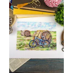 Cross stitch kit "The Journey of a Bicycle" 15*20 cm SNV-1007