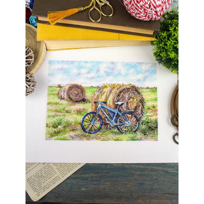 Cross stitch kit "The Journey of a Bicycle" 15*20 cm SNV-1007