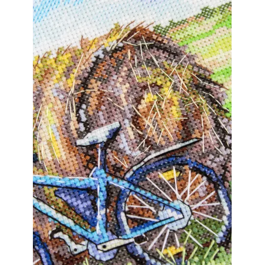 Kreuzstich-Set "Die Reise eines Fahrrades" 15*20 cm SNV-1007