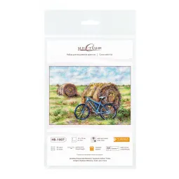 Siuvinėjimo kryželiu rinkinys „Dviratininko kelionė“ 15*20 cm SNV-1007
