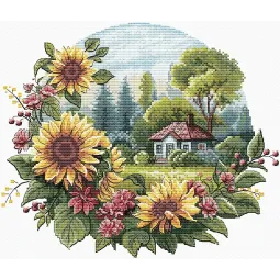 Cross stitch kit "A Sunny Day" 24 х 20.5 cm SANS-86