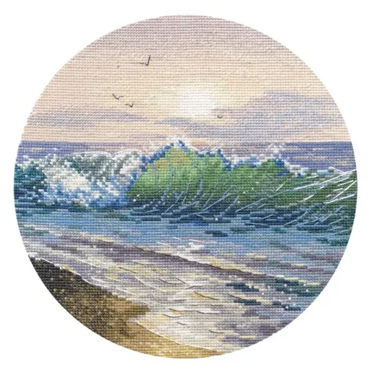 Kryželių siuvinėjimo rinkinys "Šilta saulėlydis" 20×20 cm S1753