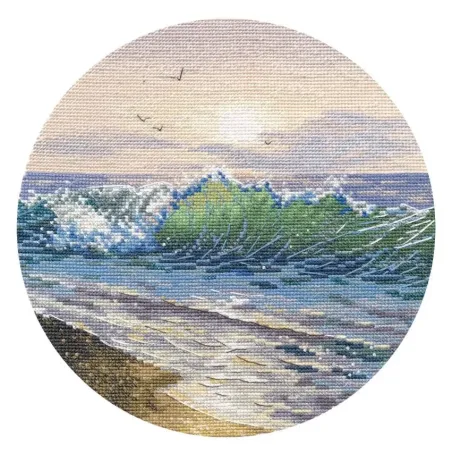 Kryželių siuvinėjimo rinkinys "Šilta saulėlydis" 20×20 cm S1753