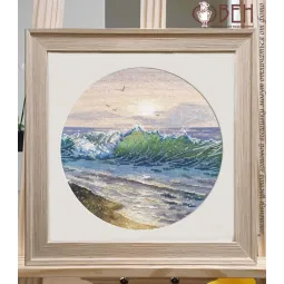 Kreuzstich-Set "Ein warmer Sonnenuntergang" 20×20 cm S1753