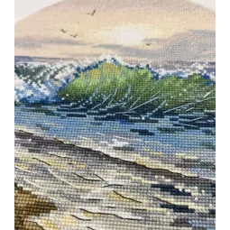 Kryželių siuvinėjimo rinkinys "Šilta saulėlydis" 20×20 cm S1753