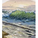 Kit de point de croix "Un coucher de soleil chaleureux" 20×20 cm S1753