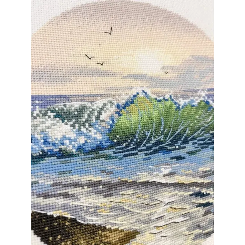 Kreuzstich-Set "Ein warmer Sonnenuntergang" 20×20 cm S1753