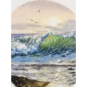 Kreuzstich-Set "Ein warmer Sonnenuntergang" 20×20 cm S1753