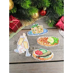 Cross stitch kit "New Year's Menu. Magnets." SR-1313