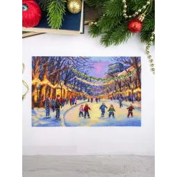 Cross stitch kit "New Year's Ice Rink" 17*25 cm SNV-1032