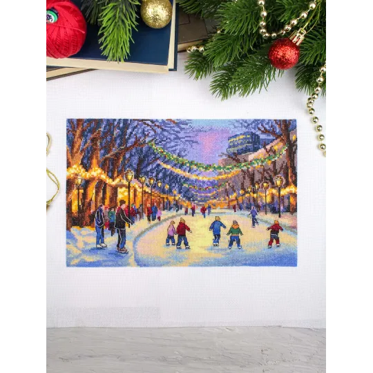 Kreuzstich-Set "Neujahrseislaufbahn" 17*25 cm SNV-1032