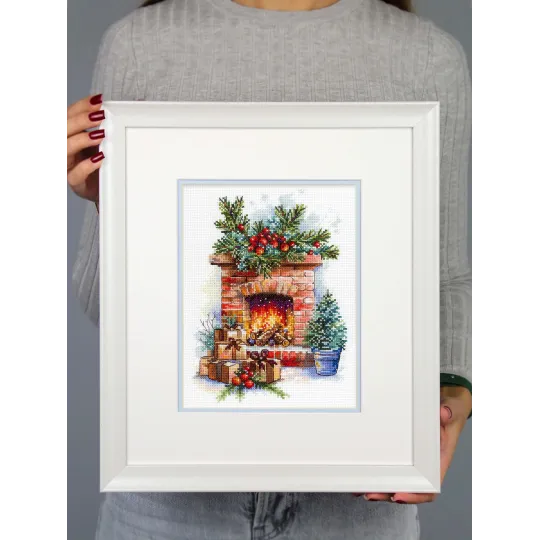 Kit point de croix "L'approche des fêtes" 20*14 cm SNV-1025