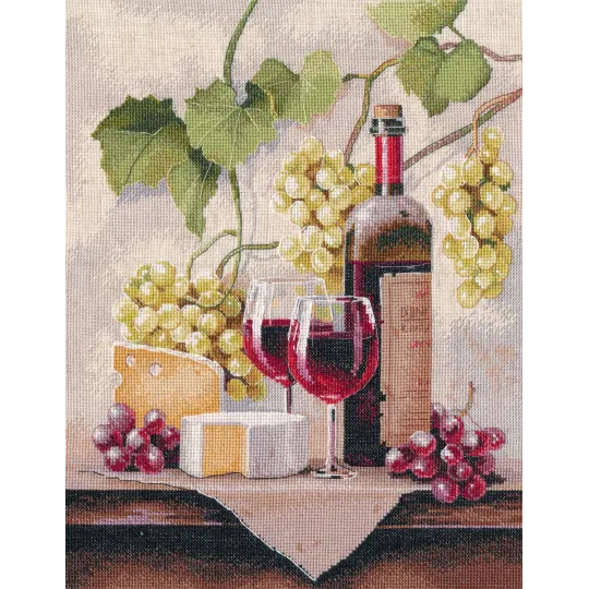 Cross stitch kit "Wine Still Life" 25×32 cm S1754