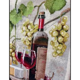 Kreuzstichpackung "Weinstillleben" 25×32 cm S1754