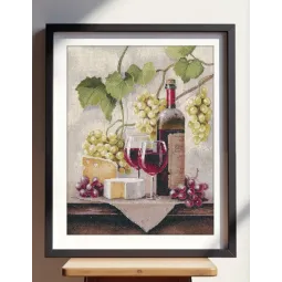 Kreuzstichpackung "Weinstillleben" 25×32 cm S1754