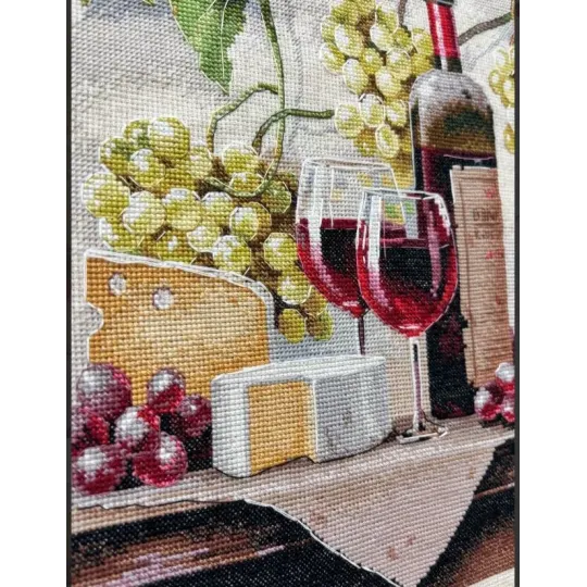 Kryželiu siuvinėjimo rinkinys "Vyno natiurmortas" 25×32 cm S1754