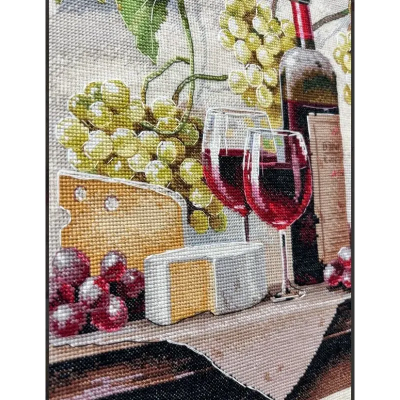 Kryželiu siuvinėjimo rinkinys "Vyno natiurmortas" 25×32 cm S1754