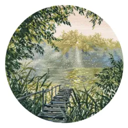 Cross stitch kit "The silence of dawn" 25×25 cm S1752