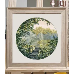Cross stitch kit "The silence of dawn" 25×25 cm S1752