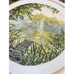 Cross stitch kit "The silence of dawn" 25×25 cm S1752