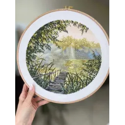 Cross stitch kit "The silence of dawn" 25×25 cm S1752